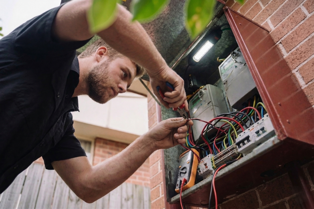 Darlinghurst electrician performing electrical work