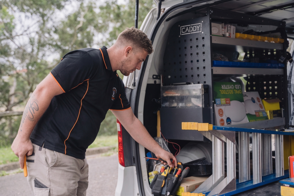 Licensed Darlinghurst electrician working on a residential job